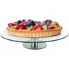 Image de Home Deco Factory Taart plateau - glas - transparant - D30 cm - met voet - taartstandaard - draaibaar