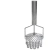 Image de Cook Concept Aardappelstamper/pureestamper - Dubbele tool - zilver - rvs metaal - keuken gerei - 25 cm - Hoge kwaliteit in stevigheid