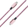 Image de Bigben Connected, USB C/Lightning geweven kabel 2m - 3A, Roze