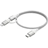 Image de Force Case, 2-in-1 USB-C naar USB-C & Lightning Kabel 60W - Extra Sterk 3A PD - 1.2m, Grijs
