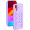 Image de Bigben Connected, Hoesje geschikt voor iPhone 17 - Siliconen Pop It Antistress MagSafe met Standaard, Paars