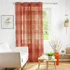 Image de Gestreepte chenille voile met linneneffect