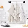Image de Set van 3 theedoeken met geruit honingraatpatroon Essential - Beige - 50x70 cm