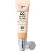 Image de IT Cosmetics Your Skin But Better CC+ Nude Glow SPF40 Foundation - Lichte Textuur - Glow Serum met 2% Niacinamide, Hyaluronzuur, Groene thee-extract en SPF 40 - Medium Tan - 32ml