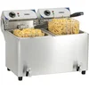 Image de 2x7l 2x2800w elektrische friteuse met aftapkraan - casselin - cfev72