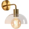 Image de Kosilum - Eloise - Wandlamp - Goud/Messing - Metaal en glas