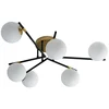 Image de Kosilum - Mattina - Plafondlamp - Zwart en goud - Metaal en glas