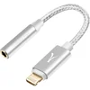 Image de Akashi, Geschikt voor Apple iPhone MFi Lightning naar Jack 3,5 mm gevlochten nylon audio-adapter, Zilver