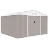Image de Metalen tuinschuur 10,2 m² - ankerkit inbegrepen - taupe