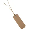 Image de Santex cadeaulabels kraft met touw - set 12x stuks - bruin/naturel - 3 x 8 cm - naam tags