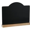 Image de SANTEX - Zwart krijtbord met houten standaard 19,9 x 15 cm huwelijksmenu