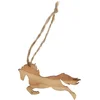 Image de SANTEX - 6 paarden-plaatskaarten met koord van natuurlijk hout 7 x 4,2 cm voor verjaardag