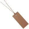 Image de Santex cadeaulabels met lintje - 12x stuks - bruin/naturel - 3 x 7 cm - naam tags