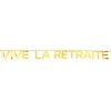 Image de SANTEX - Metallic Gouden "Vive la Retraite" Banner 2,5 m voor Feestdecoratie