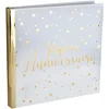Image de SANTEX - Gastenboek "Fijne Verjaardag" metallic wit en goud 24 x 24 cm 20 pagina's