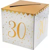 Image de Santex Enveloppendoos - Verjaardag - 30 jaar - wit/goud - karton - 20 x 20 cm