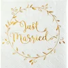 Image de Santex Servetten Just Married goud - 20 stuks