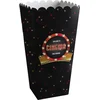 Image de Santex Popcorn/snoep bakjes - 8x - Hollywood/film thema - karton - 6 x 8 x 17 cm - feest uitdeel bakjes