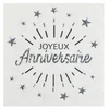 Image de 10 zilveren Anniversaire Étoile servetten 33cm