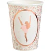 Image de SANTEX - 10 kartonnen bekers ballerina 7,8 x 9,7 cm roségoud