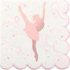 Image de SANTEX - 20 ballerina papieren servetten 25 x 25 cm, geschulpte randen roségoud