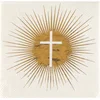 Image de SANTEX - 20 gouden ceremonie papieren servetten 12,5 x 12,5 cm wit kruis