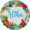 Image de Santex Aloha feest wegwerpbordjes - 10x stuks - 23 cm - Hawaii/tropical themafeest