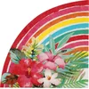 Image de Santex Hawaii thema feest servetten - 20x - 16,5 x 8,5 cm - papier - Tropisch themafeest