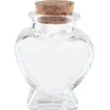 Image de 12x stuks glazen potjes/flesjes hartvorm 5.5 x 4 x 7cm met kurk huwelijks/bruiloft bedankjes - geboorte bedankjes