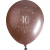 Image de Santex verjaardag leeftijd ballonnen 40 jaar - 6x stuks - rosegoud - 30 cm - Feestartikelen