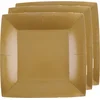 Image de Santex Feest gebaksbordjes - goud - 10x - karton - 18 cm - vierkant - kartonnen feestbordjes