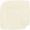 Image de Santex Bordjes karton - 10x - vierkant - creme wit - 23 x 23 cm - feestbordjes
