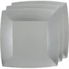 Image de Santex Bordjes karton - 10x - vierkant - zilver - 23 x 23 cm - feestbordjes