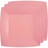 Image de Santex Bordjes karton - 10x - vierkant - roze - 23 x 23 cm - feestbordjes