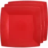 Image de Santex Bordjes karton - 10x - vierkant - rood - 23 x 23 cm - feestbordjes