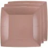 Image de Santex Bordjes karton - 10x - vierkant - rose goud - 23 x 23 cm - feestbordjes