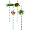 Image de Santex Drinkrietjes - papier - 8x - Jurassic/dinosaurus thema - 19,5 cm - rietjes