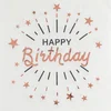 Image de Santex Verjaardag feest servetten happy birthday - 10x - rose goud - 33 x 33 cm