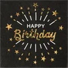 Image de Santex Verjaardag feest servetten happy birthday - 10x - goud - 33 x 33 cm