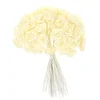 Image de HOBI - 48 mini satijnen rozen ivoor 1 x 8 cm voor bruiloft