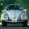 Image de Chaks Trouwauto decoratie lint - wit/ zilver - just married - bruiloft benodigdheden