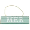 Image de CHAKS - Houten hangbord blauwe zee 15 x 4,5 cm met touw