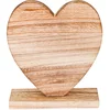 Image de CHAKS - Houten Hart Tafeldecoratie 20,5 x 18,5 cm op Voet