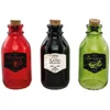 Image de Drie glazen flessen met kurk Halloween decoratie