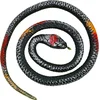 Image de Chaks nep slang 77 cm - zwart/rood - stretchy mamba - griezel/horror thema decoratie dieren