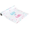 Image de Chaks Baby Gender Reveal tafelloper - papier - op rol - roze/blauw - Boy or Girl - 5 meter