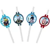 Image de CHAKS - 8 papieren rietjes 19,6 cm en medaillons 4,8 x 6,3 cm Naruto Shippuden