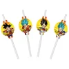 Image de CHAKS - 8 Dragon Ball Z papieren rietjes met medaillons