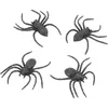 Image de Chaks nep spinnen/spinnetjes 9 cm - zwart - 4x stuks - Horror/griezel thema decoratie beestjes