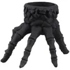 Image de CHAKS - Zwarte skelethand kaarsenhouder 13 cm